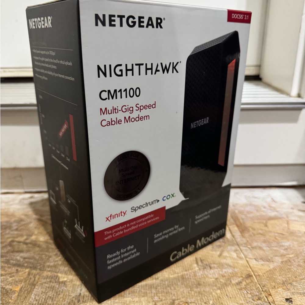 NETGEAR Nighthawk CM1100 Multi-Gig Modem - Black